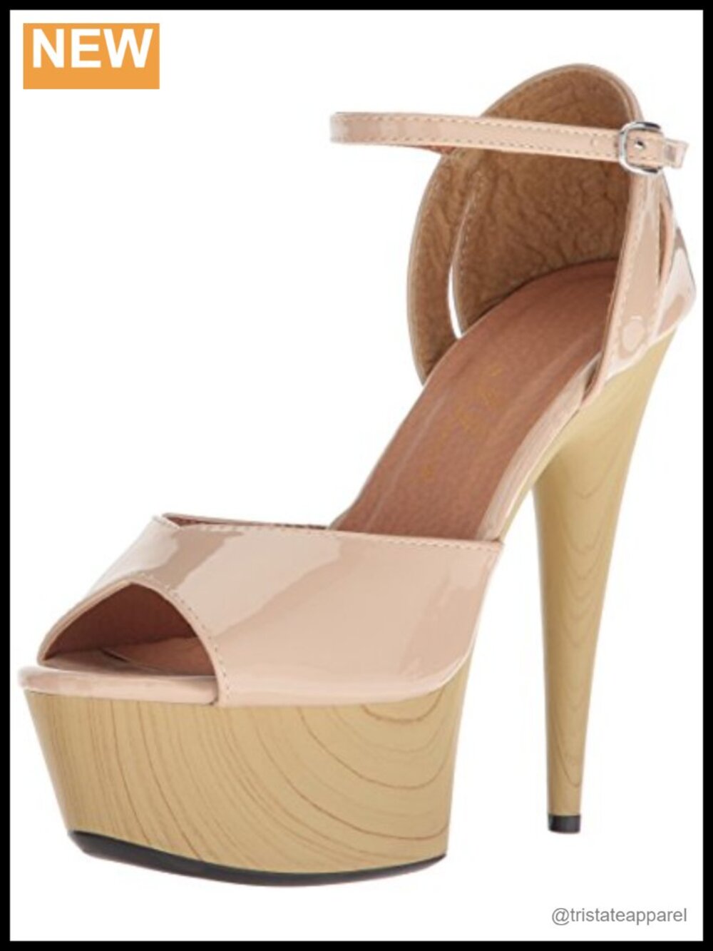 Ellie Shoes 609-billie Synthetic Platform Heeled Sandals Ankle Strap